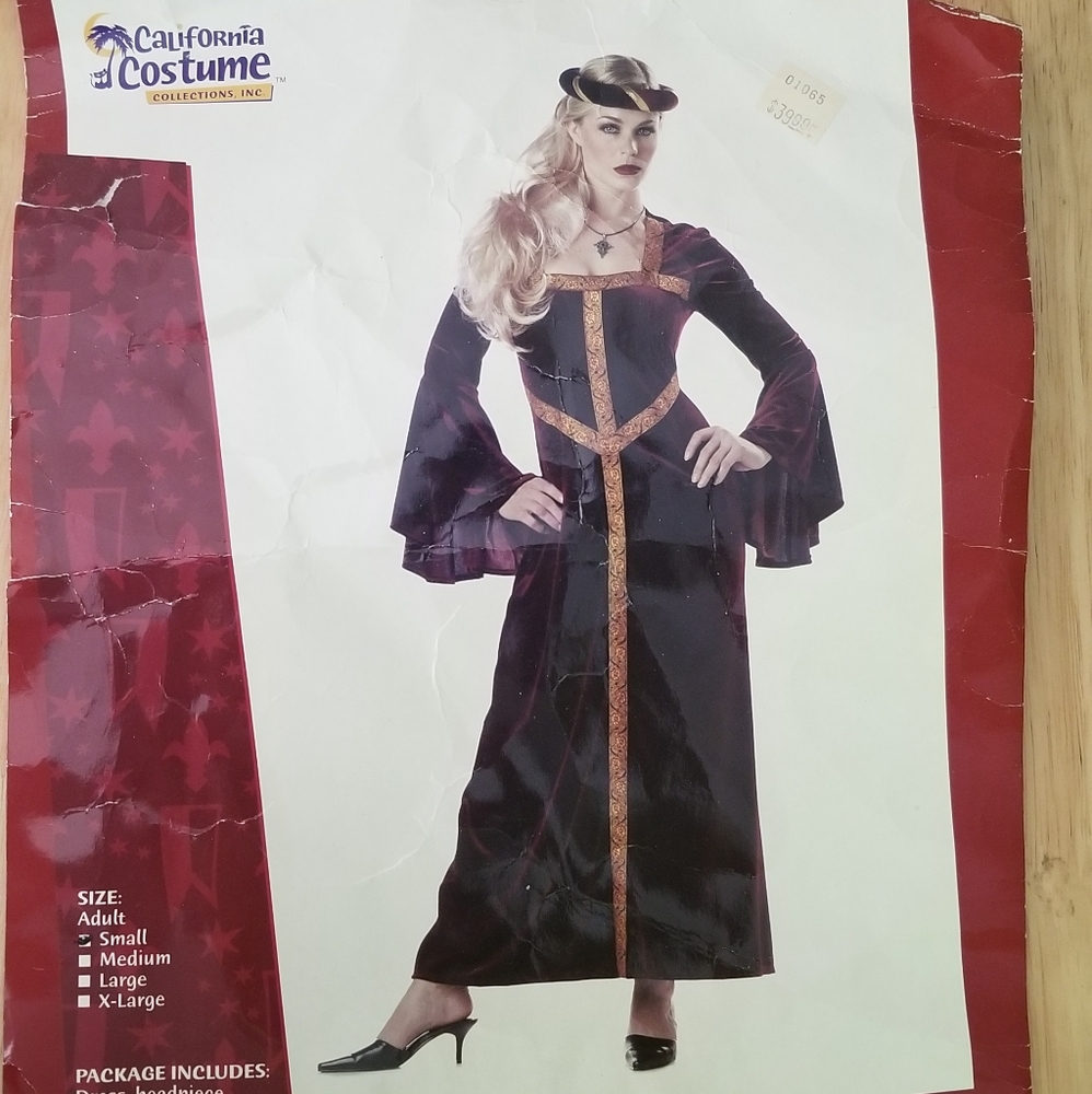Guinevere Princess Costume Gown & Headpiece California Costume Adult Size Small